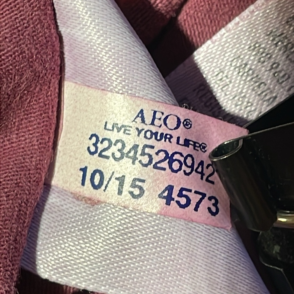 American Eagle Maroon Cotton Stretch Long Sleeve Bodysuit Strappy New Large - Picture 9 of 9